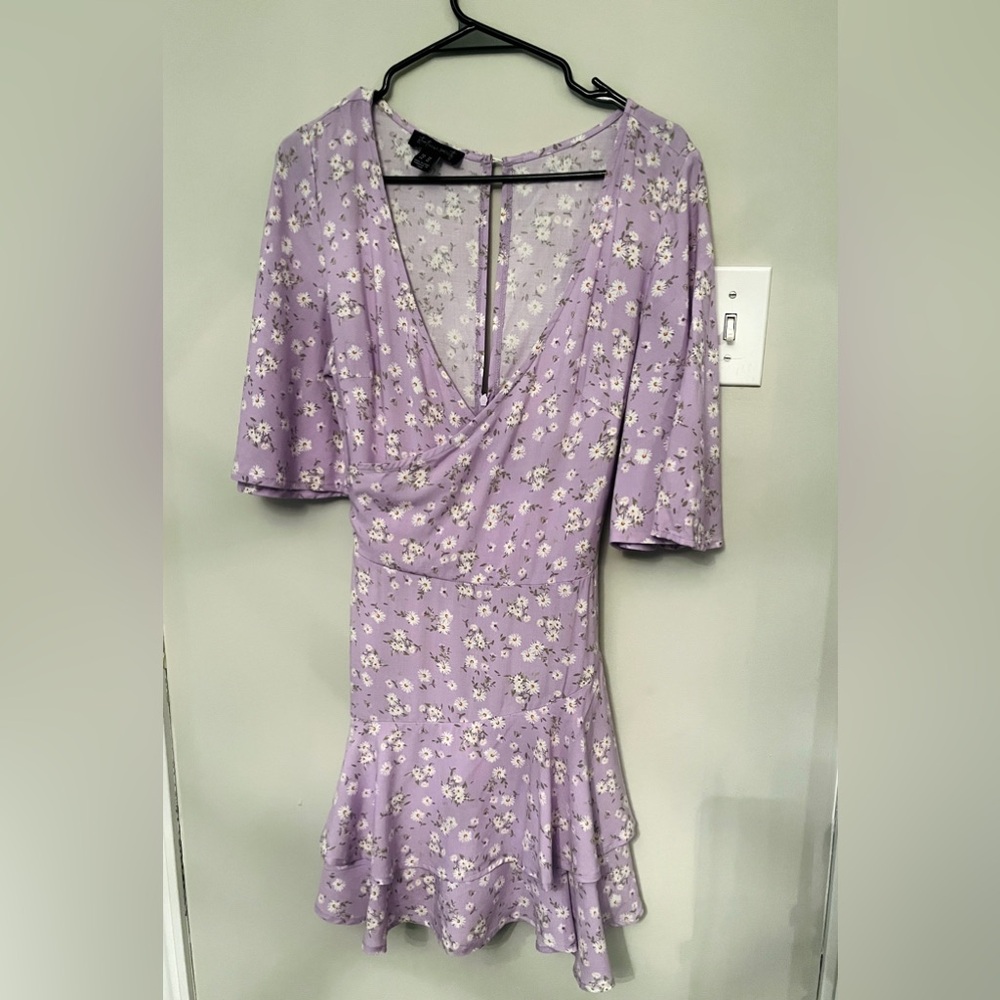 Floral Lavender Romper Dress